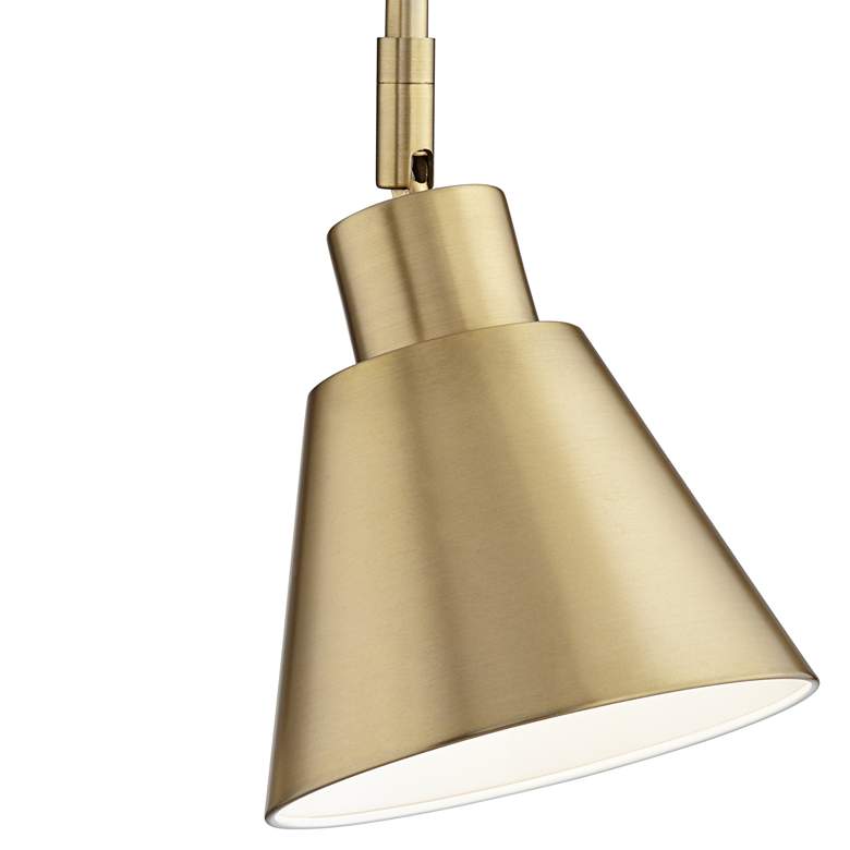 Image 2 360 Lighting Marybel Brass Plug-In Swing Arm Wall Lamp with Cord Cover more views