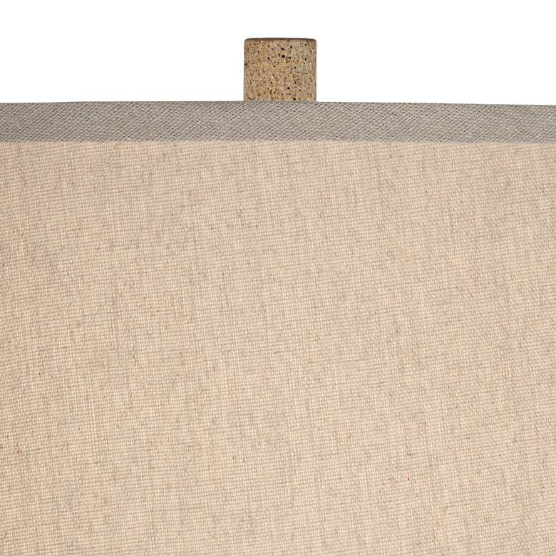 Image 3 360 Lighting Maya 31 inch High Oatmeal Fabric Shade Faux Wood Table Lamp more views