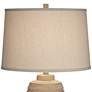 360 Lighting Maya 31" High Oatmeal Fabric Shade Faux Wood Table Lamp