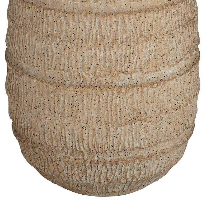Image 7 360 Lighting Maya 31" High Oatmeal Fabric Shade Faux Wood Table Lamp more views