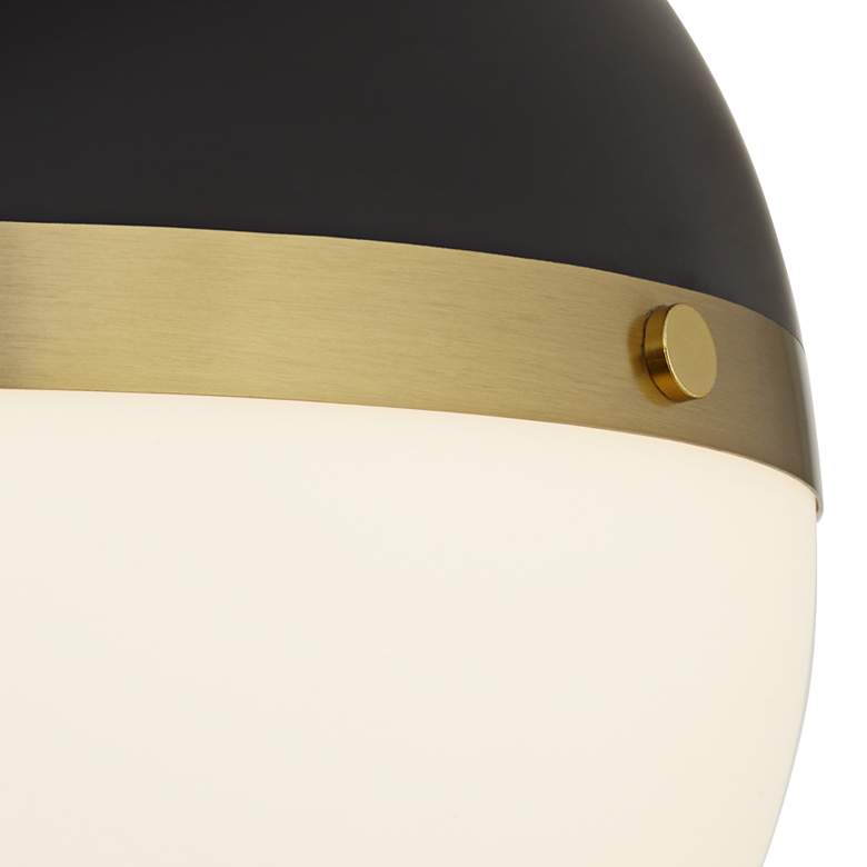 Image 3 360 Lighting McGraw 10 1/4" Antique Brass White Globe Ceiling Light more views