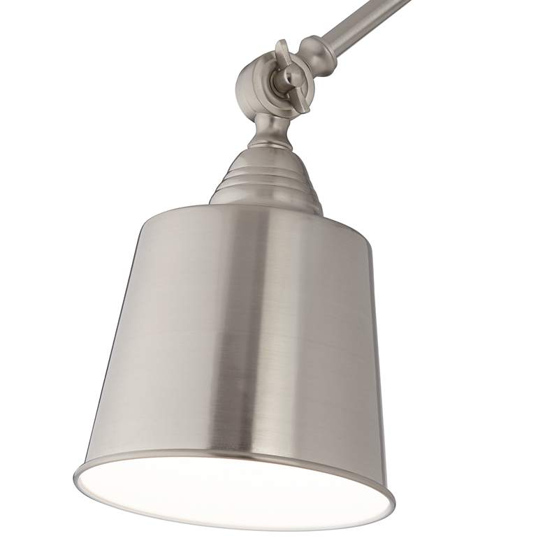 Image 3 360 Lighting Mendes 12 1/2 inch Nickel Adjustable Hardwire Wall Lamp more views