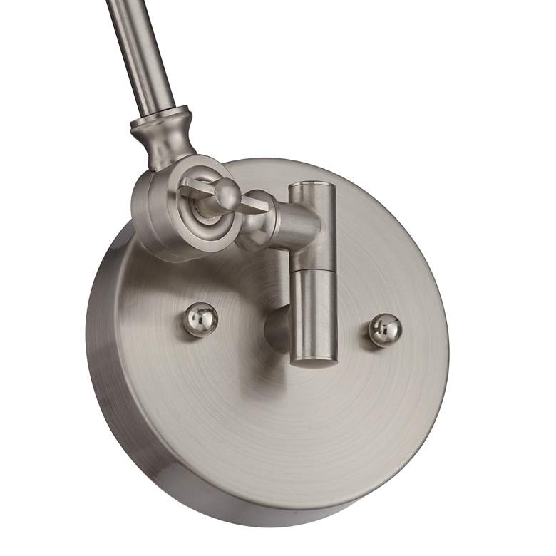 Image 5 360 Lighting Mendes 12 1/2" Nickel Adjustable Hardwire Wall Lamp more views
