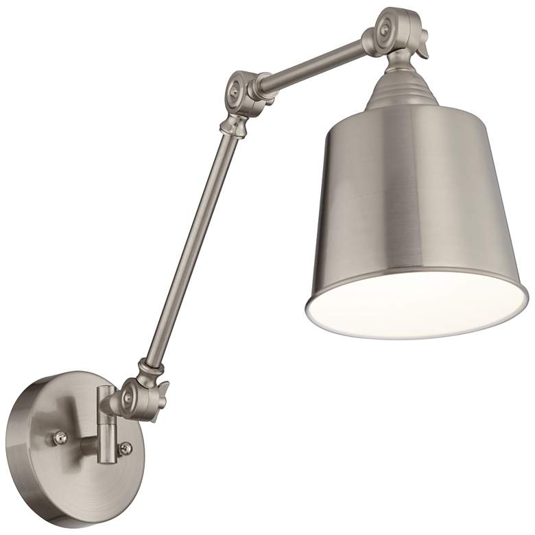 Image 5 360 Lighting Mendes Adjustable Brushed Nickel Hardwire Wall Lamps Set of 2 more views