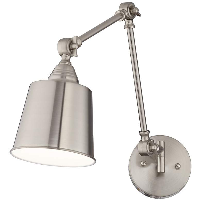 Image 6 360 Lighting Mendes Adjustable Brushed Nickel Hardwire Wall Lamps Set of 2 more views