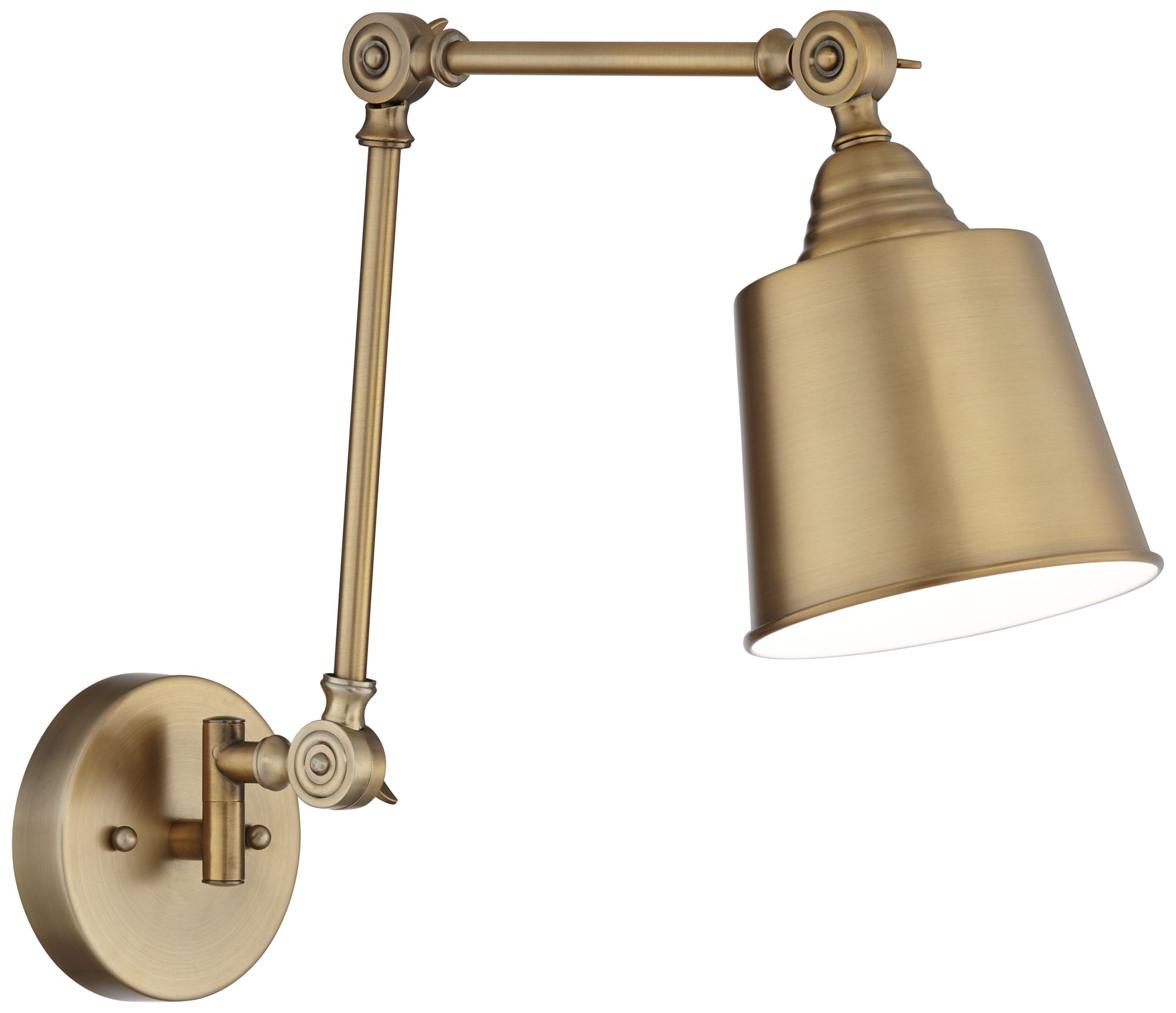 360 Lighting Mendes Aged Brass Adjustable Down-Light Hardwire Wall Lamp