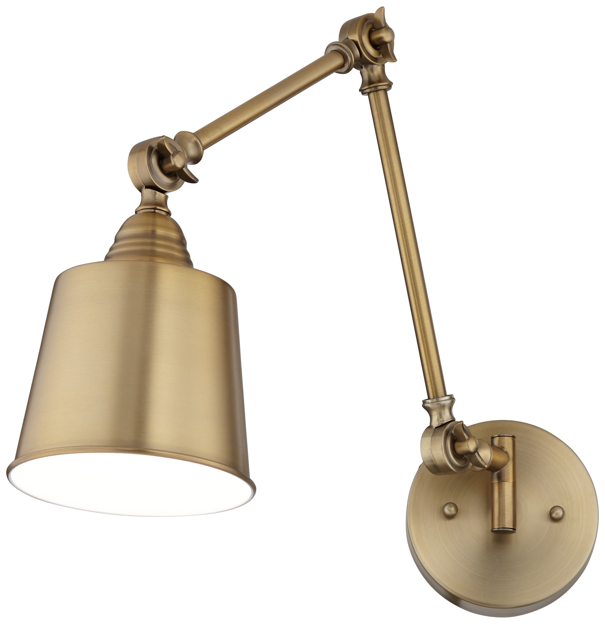 Image 7 360 Lighting Mendes Aged Brass Adjustable Down-Light Hardwire Wall Lamp more views