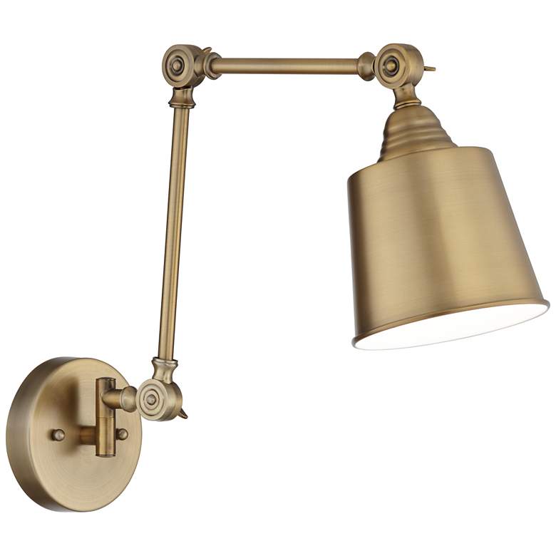 Image 2 360 Lighting Mendes Antique Brass Adjustable Down-Light Hardwire Wall Lamp