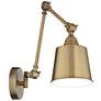 360 Lighting Mendes Antique Brass Adjustable Down-Light Hardwire Wall Lamp
