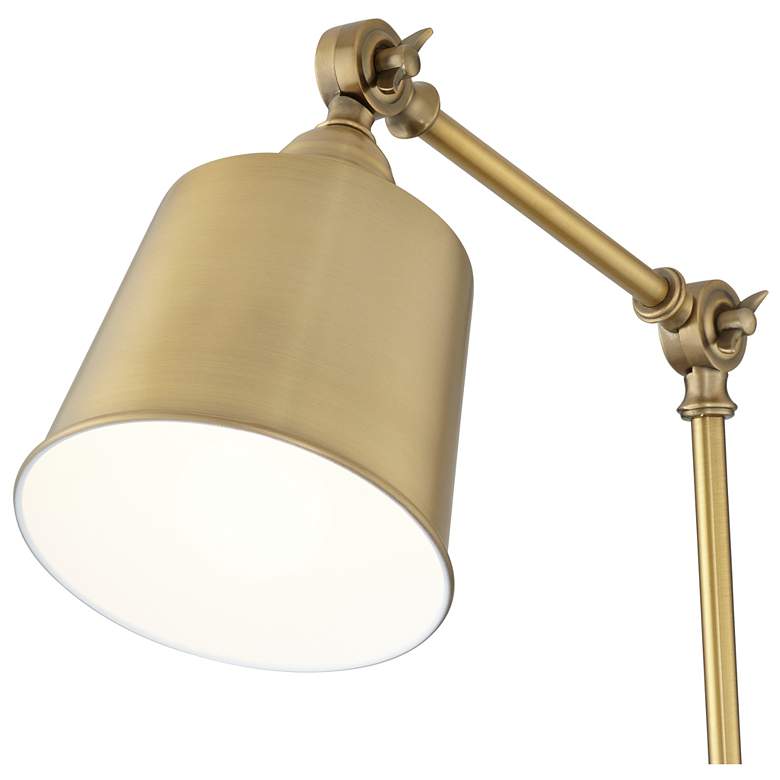 Image 3 360 Lighting Mendes Antique Brass Swing Arm Plug-In Wall Lamps Set of 2 more views