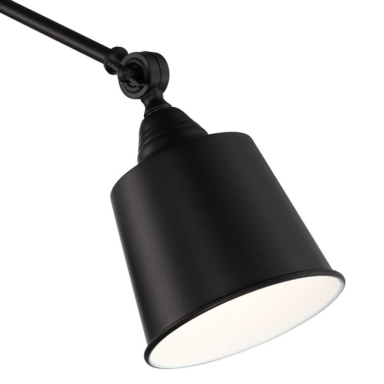 Image 3 360 Lighting Mendes Black Hardwire Adjustable Swing Arm Wall Lamp more views