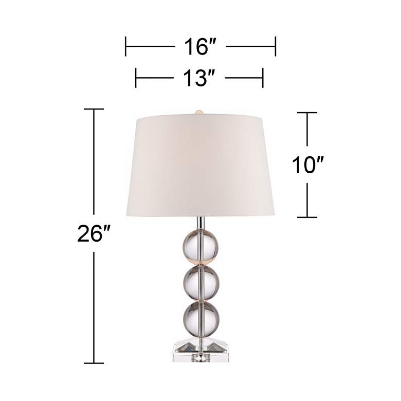 Image 5 360 Lighting Mersenne 26" Crystal Globe Column Table Lamp more views