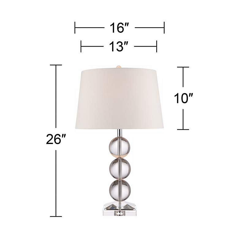 Image 5 360 Lighting Mersenne 26 inch Crystal Globe Column Table Lamp more views