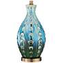 360 Lighting Mid-Century Vase 26 1/2" Teal Ceramic Lamp with Dimmer