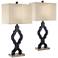 360 Lighting Milly 26 1/2" Black Quatrefoil Table Lamps Set of 2