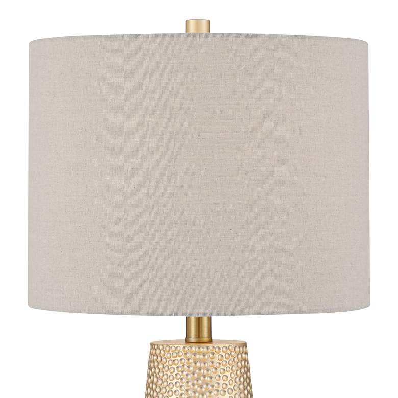 Image 3 360 Lighting Mira 25 1/4" Textured Gold Modern Table Lamps Set of 2 more views