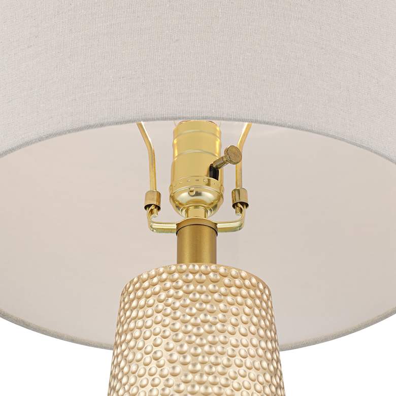 Image 4 360 Lighting Mira 25 1/4" Textured Gold Modern Table Lamps Set of 2 more views