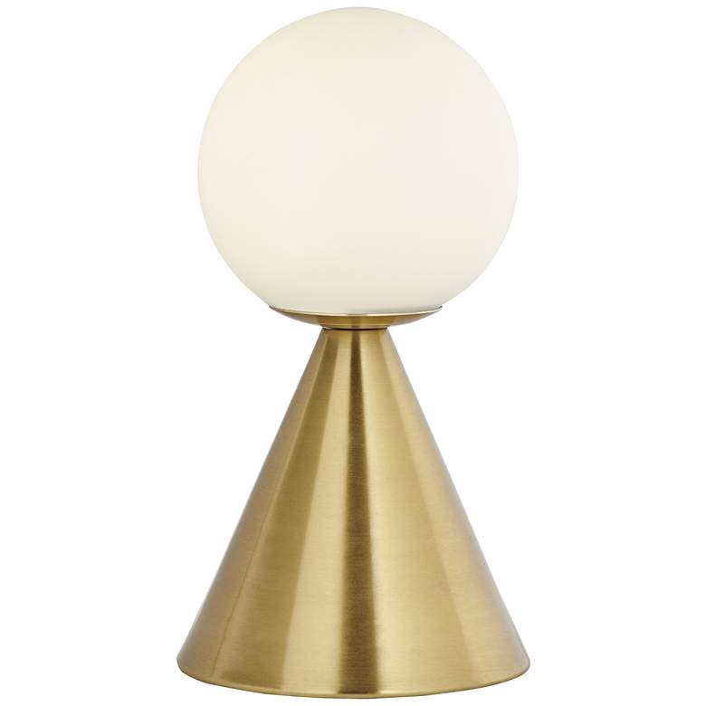 Image 3 360 Lighting Mobley 10 1/2" High Gold and White Glass Accent Lamp