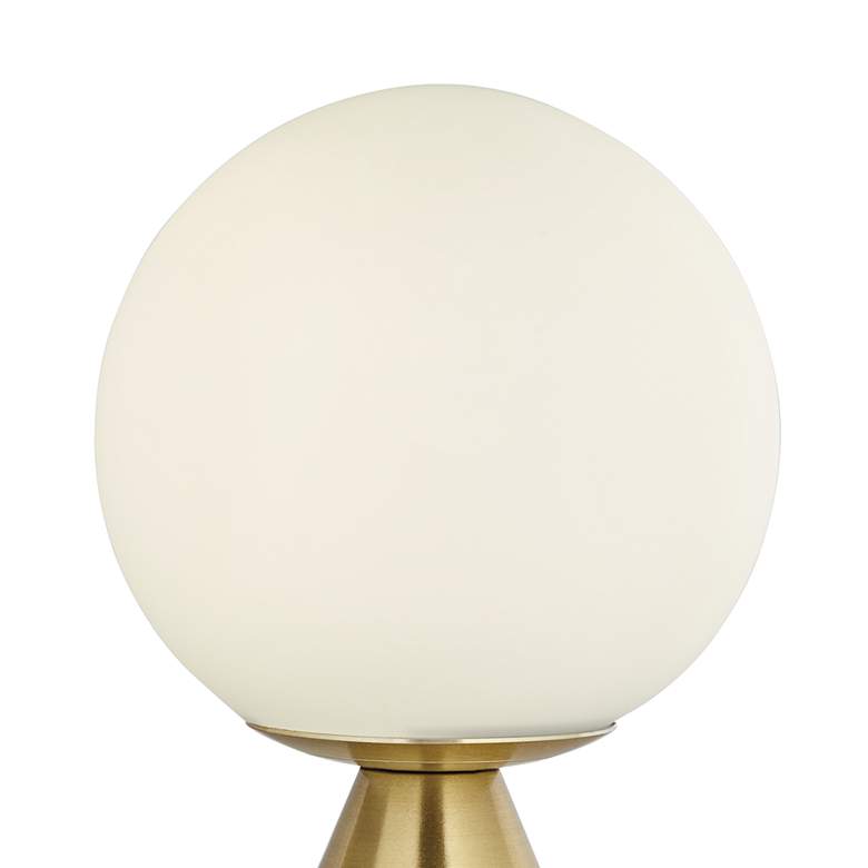 Image 3 360 Lighting Mobley 10 1/2" High Gold and White Glass Accent Lamp more views