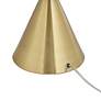 360 Lighting Mobley 10 1/2" High Gold and White Glass Accent Lamp