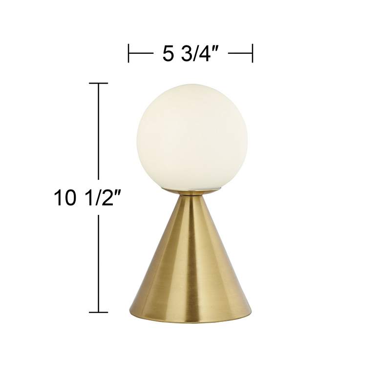Image 7 360 Lighting Mobley 10 1/2 inch High Gold and White Glass Accent Lamp more views