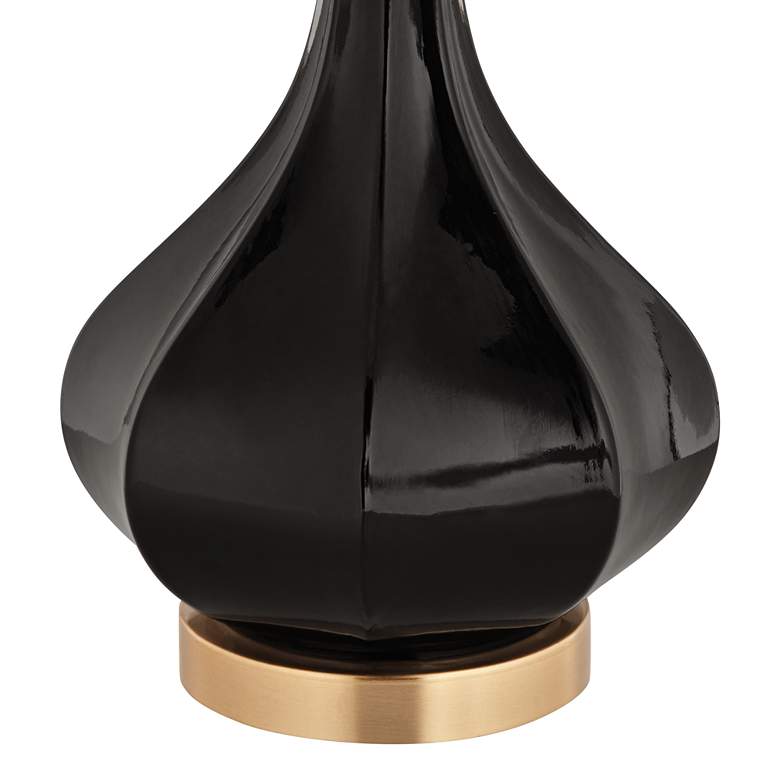 Image 6 360 Lighting Modern Gourd 28" High Mid-Century Black Glass Table Lamp more views