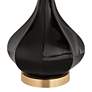 360 Lighting Modern Gourd 28" High Mid-Century Black Glass Table Lamp