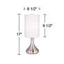 4_360 Lighting Moderne Droplet 17" High Brushed Nickel Accent Table Lamp more views