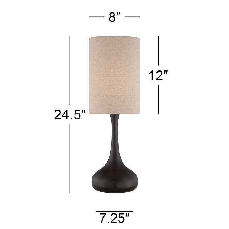 Image 4 360 Lighting Moderne Droplet 24 1/2" Bronze Modern Table Lamp more views