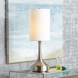 Image2 of 360 Lighting Moderne Droplet 24 1/2" Brushed Nickel Modern Table Lamp