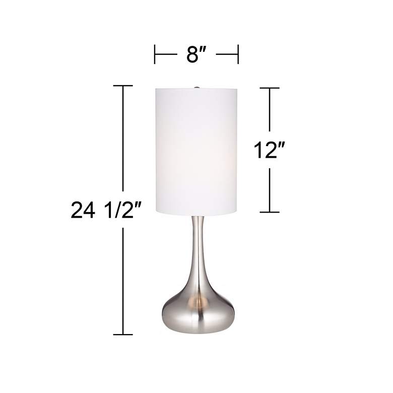 Image 7 360 Lighting Moderne Droplet 24 1/2" Brushed Nickel Modern Table Lamp more views