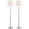 360 Lighting Montrose 61" Polished Steel Crystal Floor Lamps Set of 2