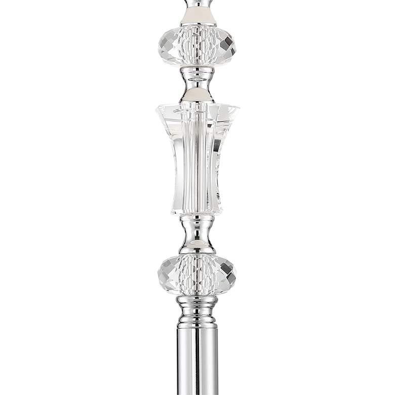 Image 4 360 Lighting Montrose 61" Polished Steel Crystal Floor Lamps Set of 2 more views