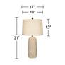 360 Lighting Mora 31" Rustic Coastal Tall Jar Table Lamp