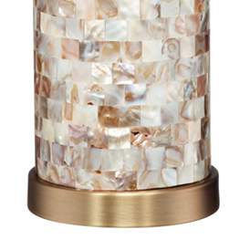 Image4 of 360 Lighting Mother of Pearl 23" High Table Lamp with Dimmer more views