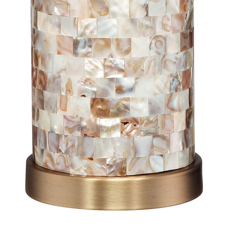 Image 4 360 Lighting Mother of Pearl 23 inch High Table Lamp with Dimmer more views