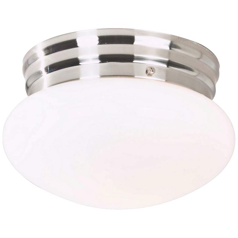 Image 2 360 Lighting Mushroom Dome 8 inch Brushed Steel Ceiling Lights Set of 2 more views