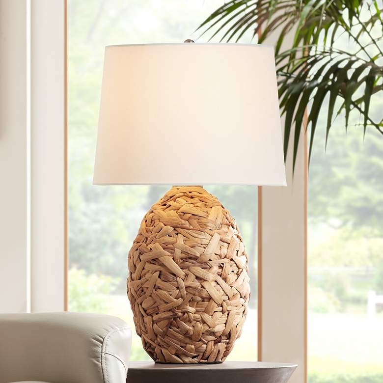 Image 5 360 Lighting Nantucket 26" Natural Seagrass Coastal Modern Lamps Set more views