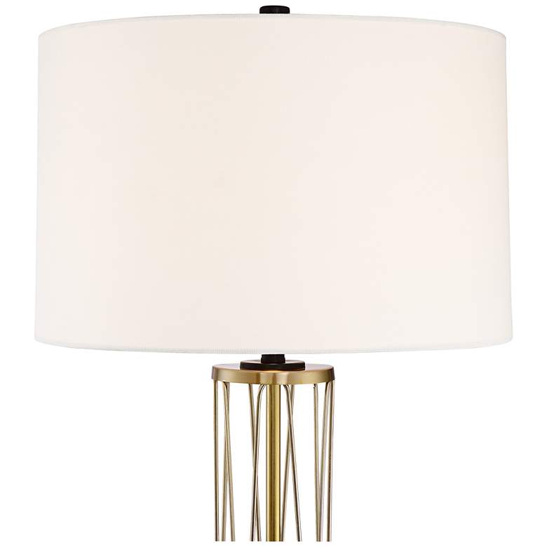 Image 2 360 Lighting Nathan 27 inch Gold USB Table Lamps with Round Acrylic Risers more views