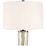 360 Lighting Nathan 27" Gold USB Table Lamps with Round Acrylic Risers