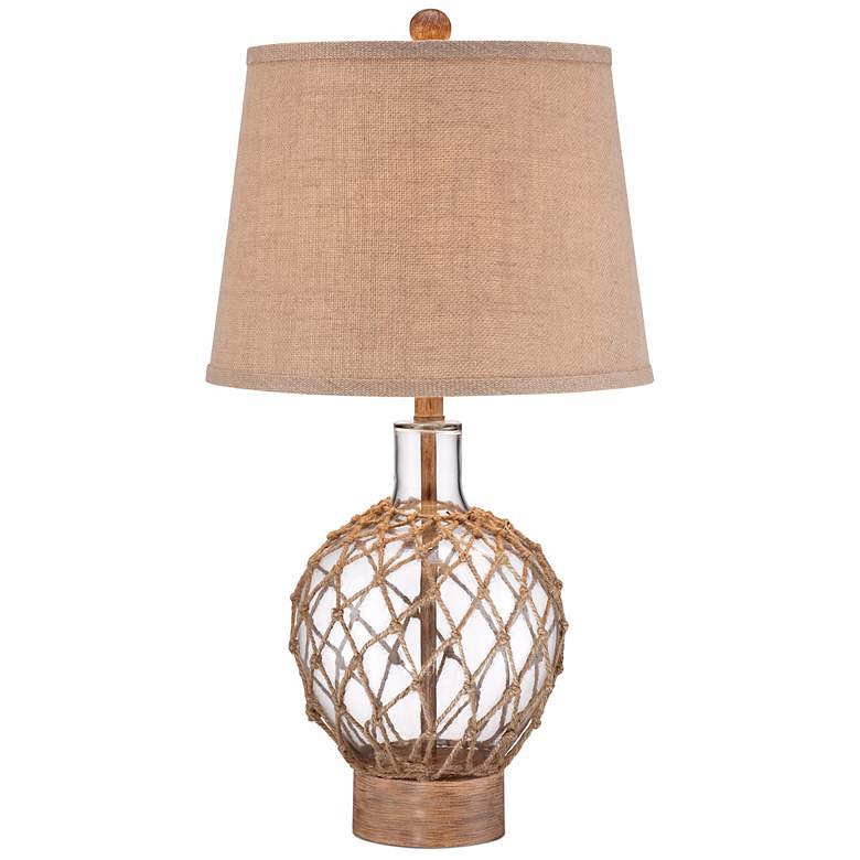 Image 3 360 Lighting Natural Rope and Clear Glass Coastal Jug Table Lamp