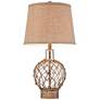 360 Lighting Natural Rope and Clear Glass Coastal Jug Table Lamp in scene