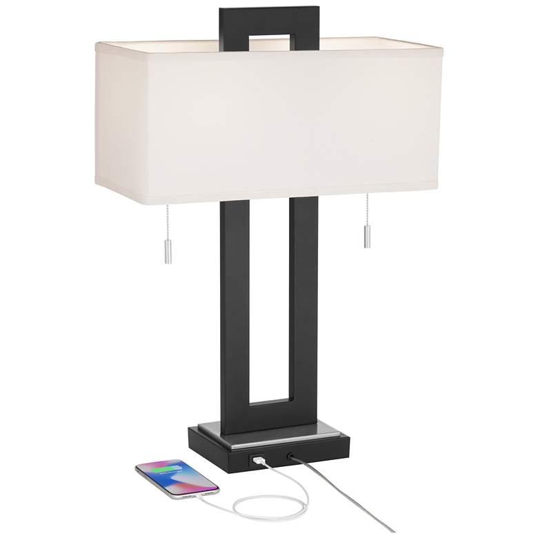 Image 3 360 Lighting Neil 26" Modern Metal USB Table Lamps Set of 2 more views