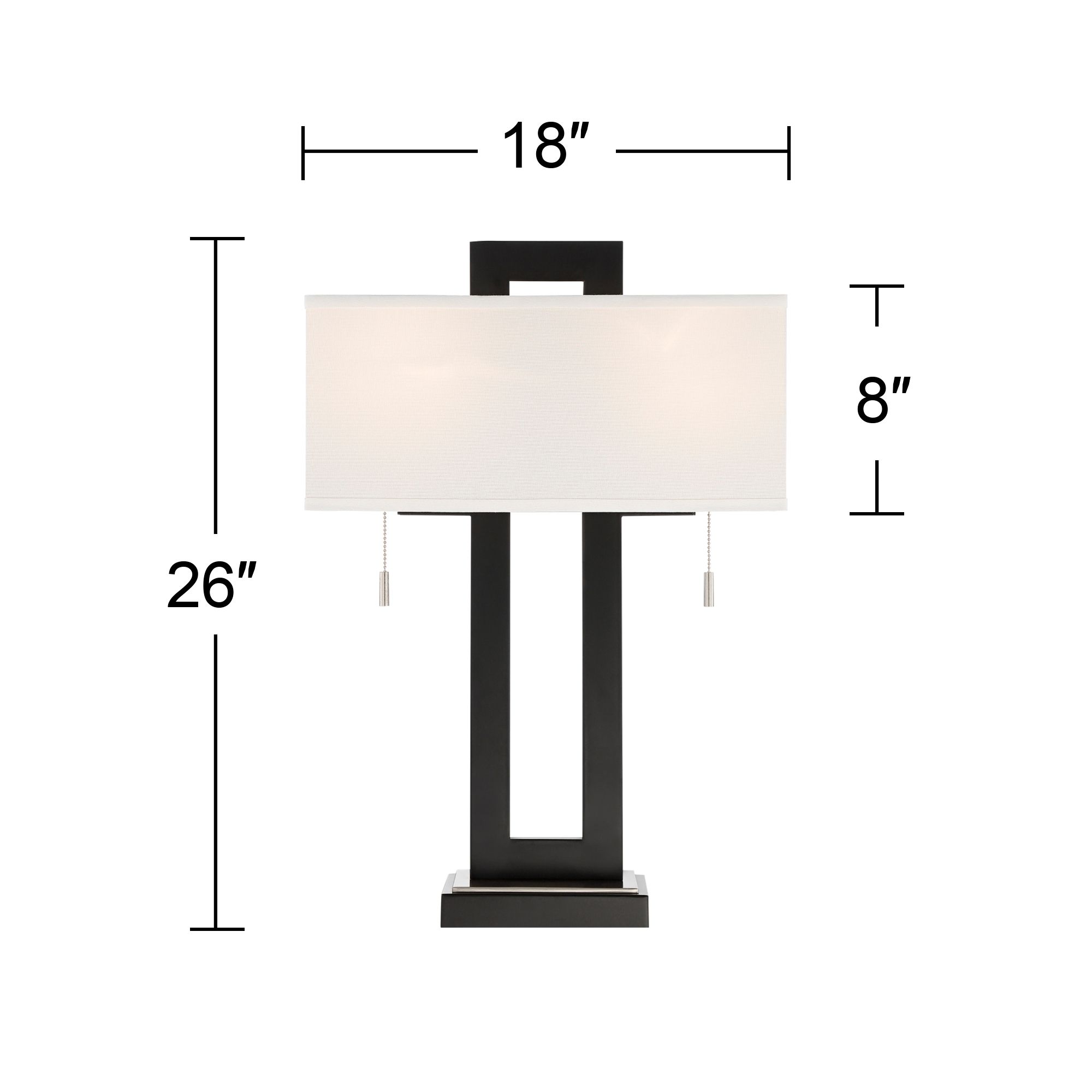 Watch A Video About the 360 Lighting Neil Open Rectangular USB Table Lamp