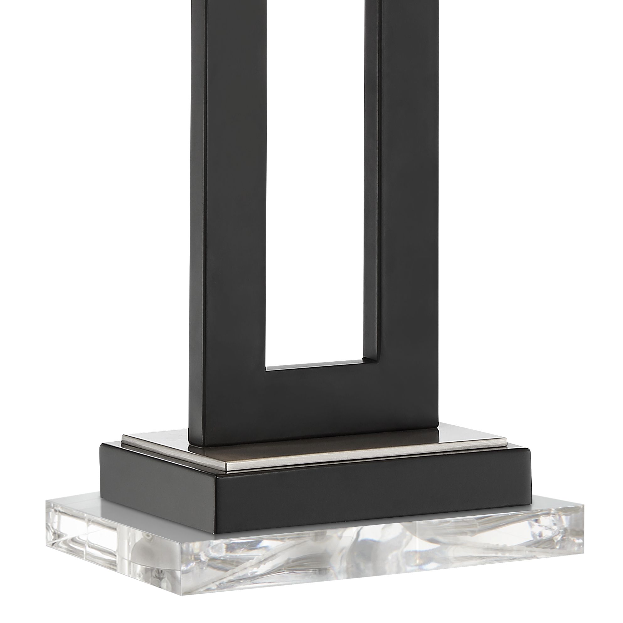 Image 4 360 Lighting Neil 26" Modern USB Table Lamp with Clear Acrylic Riser more views