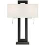 7_360 Lighting Neil 27" Metal USB Table Lamp with Black Marble Riser more views