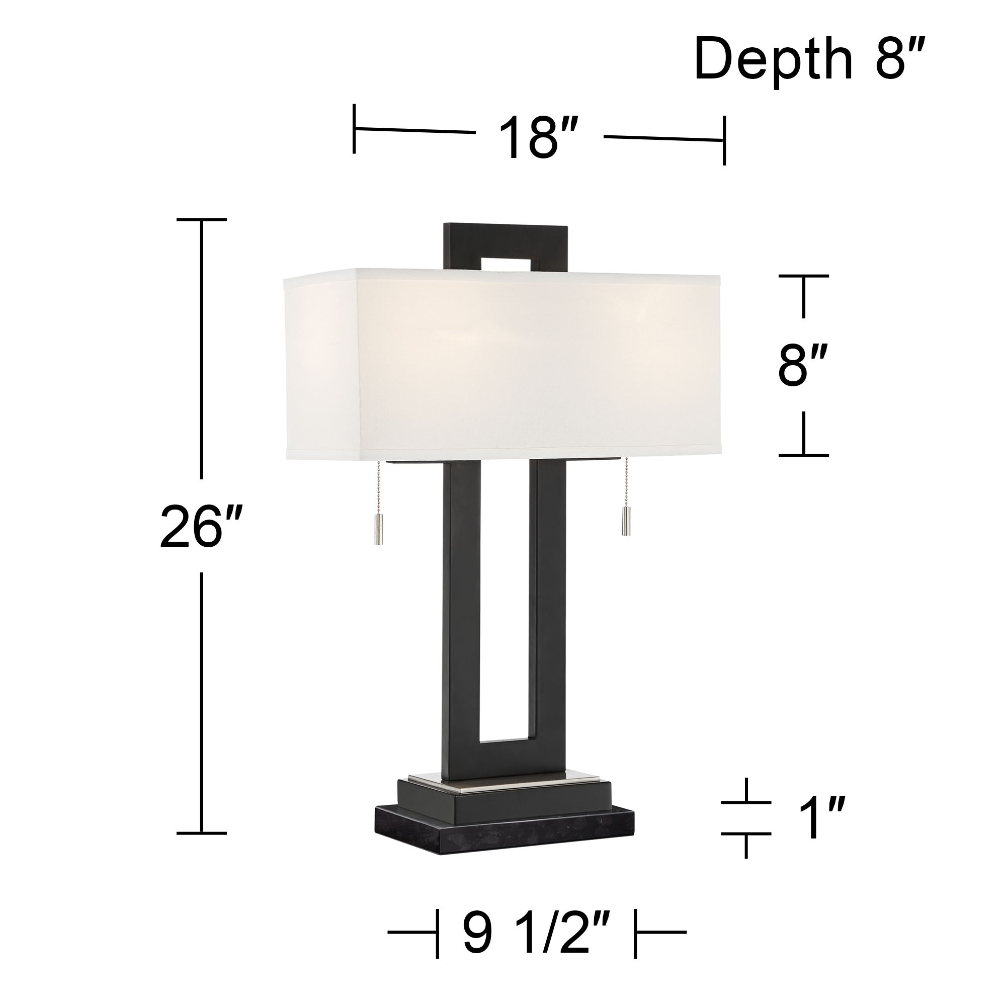 Watch A Video About the 360 Lighting Neil Open Rectangular USB Table Lamp