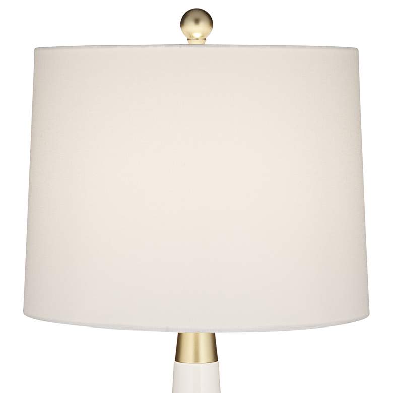Image 7 360 Lighting Nesbit 25" Gold White Ceramic USB Table Lamps Set of 2 more views