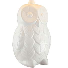 Image5 of 360 Lighting Night Owl 19" High White Ceramic Accent Table Lamp more views