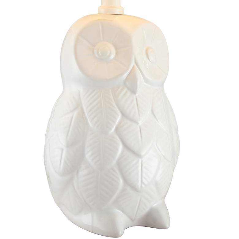 Image 5 360 Lighting Night Owl 19" High White Ceramic Accent Table Lamp more views